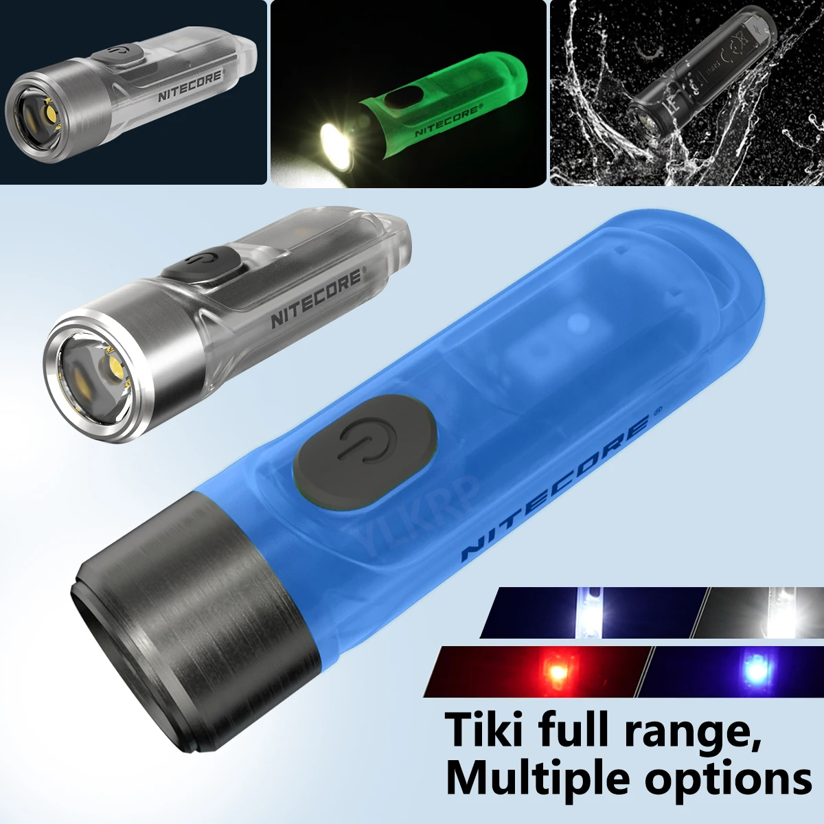 100% Original NITECORE TIKI GITD TIKI LE 300 Lumens MINI futuristic keychain light USB Rechargeable mini led torch Flashlights