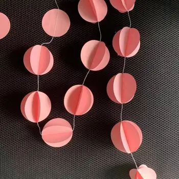 

4M 10pcs 3D party light pink light blue white 3D garland banner