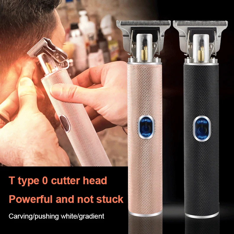 cutting head hair with beard trimmer
