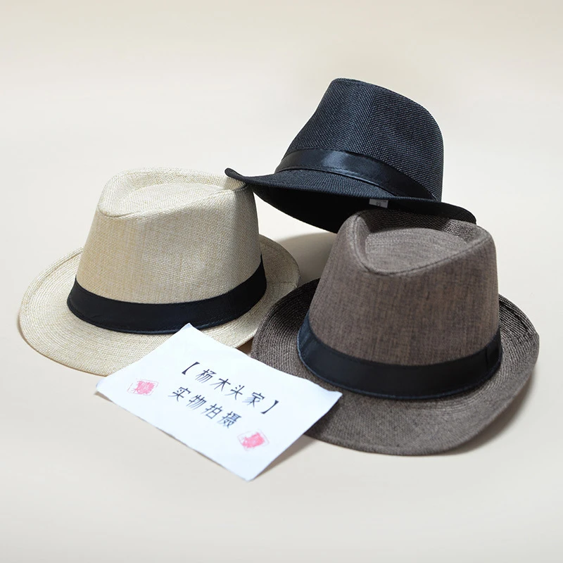 Unisex Straw Fedora Sun Hat Panama Trilby Crushable Mens Lady Foldable Travel With Black Belt Hot Sales Cap Dropshipping