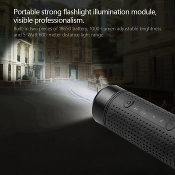 

kebidu JAKCOM OS2 Portable wireless bluetooth speaker outdoor waterproof bicycle speaker with powerbank flashlight support TF FM
