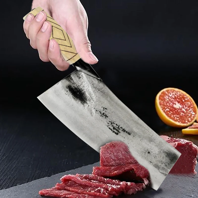 Chopping Kitchen Knife Stainless Steel Chef Knives Sharp Handmade Forged Wood Handle kitchen tools accessories butcher knife