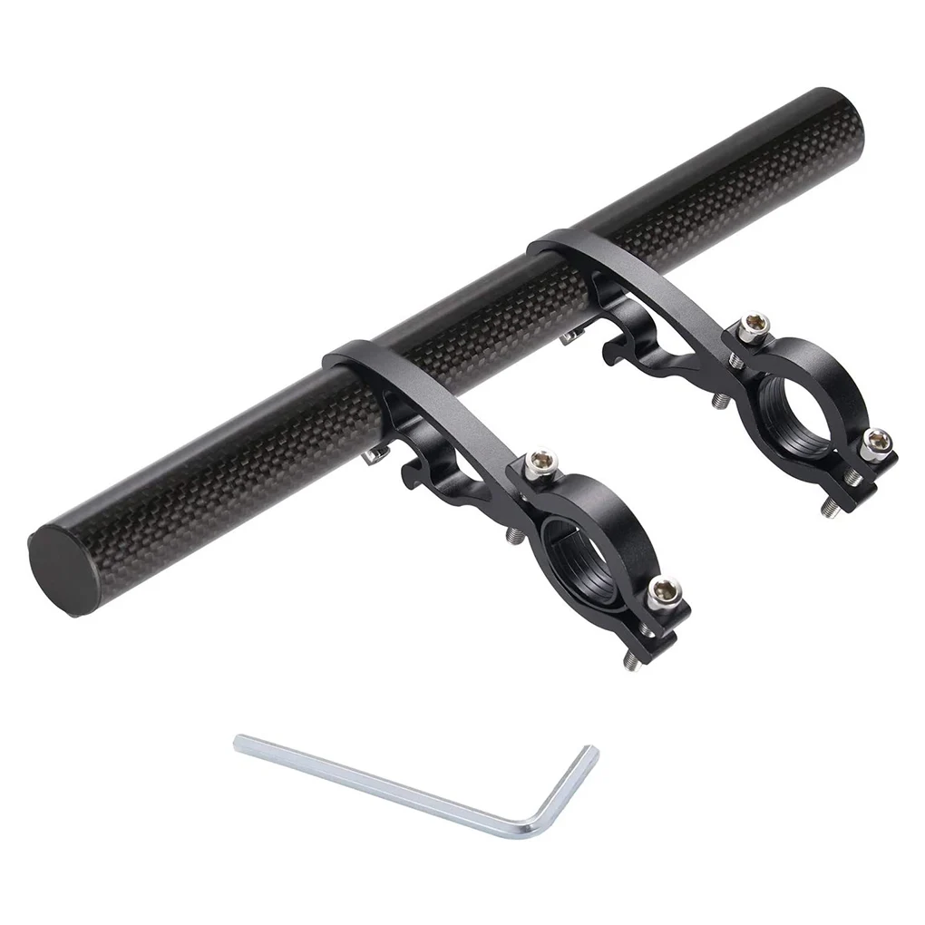 Bicycle Handlebar Extender Bike Handlebar Extended Bracket Double Clamps Headlight Mount Bar Speedometer Bracket Holder 25cm bicycle accessories bicycle handlebar extender bicycle handlebar extension