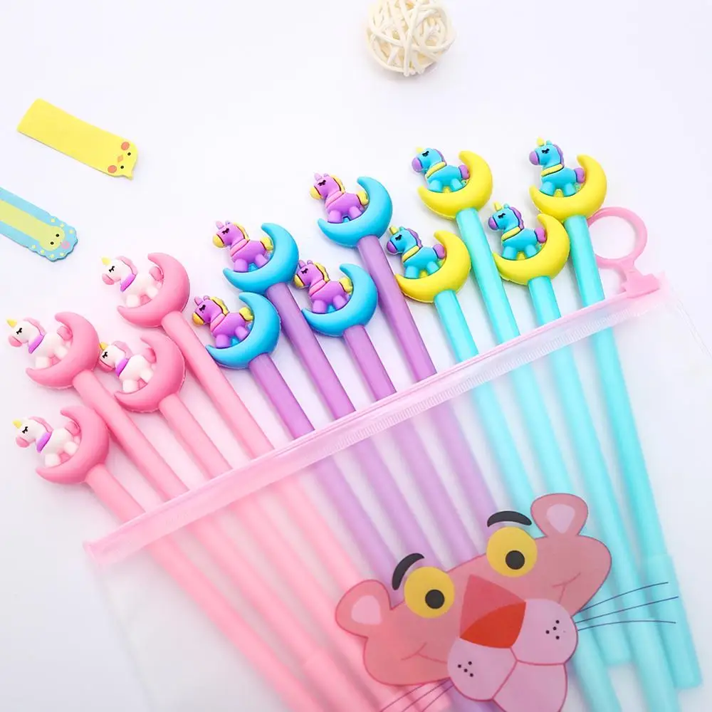 12 шт./компл. корейские милые махровые носки каваи гелевая ручка с единорогом и