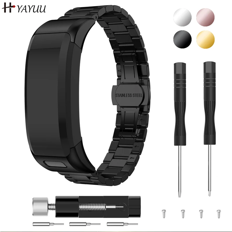 YAYUU Watch Bands For Garmin Vivosmart HR Stainless Steel Metal Bracelet Replacement Strap for Tracker | Электроника