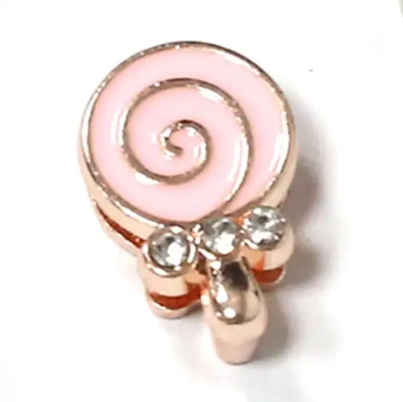 rose gold Смешанный дизайн 10 мм слайды Подвески подходят на нержавеющая сталь Хранитель сетки браслет DIY женские ювелирные изделия 5 шт./партия - Окраска металла: rose gold