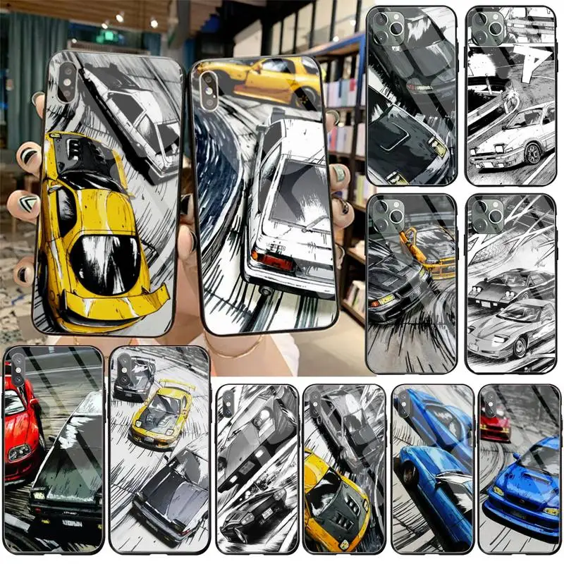 Чехол для телефона HPCHCJHM с мультяшным инициалом d JDM Дрифт закаленное стекло iPhone 11