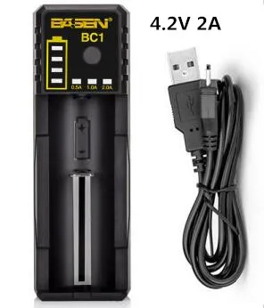 BC-1-1 BASEN 18650 зарядное устройство для 1,2 в 3,7 в 3,2 в 18650 26650 21700 18350 AA AAA литиевая NiMH батарея умное зарядное устройство 5 в 2 а разъем - Цвет: BC-1-1