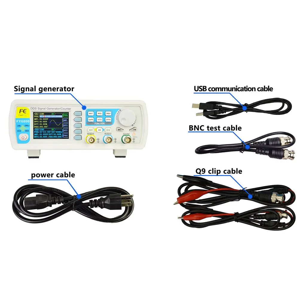 

FellTech FY3200S 24MHZ Digital DDS Dual-channel Function Signal Source Generator Arbitrary Waveform/Pulse Frequency Meter US