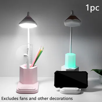 

With Pen Holder USB Rechargeable Modern LED Desk Lamp Reading Touch Dimming Study Bedside Bedroom Sleeping Kids Multifunctional