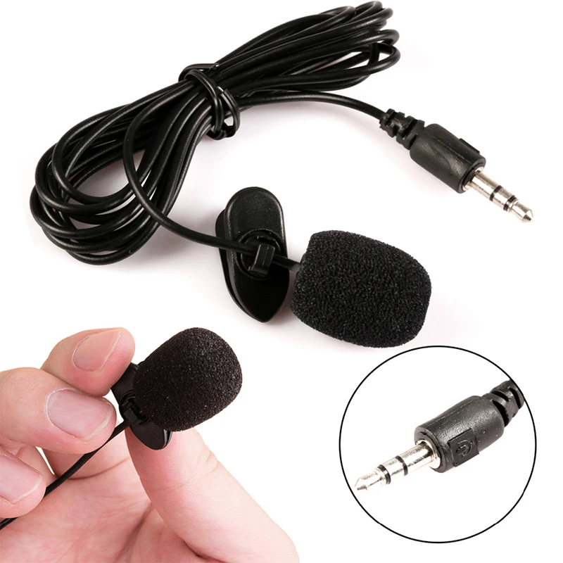 3.5Mm Mini Clip Microphone Lavalier Lapel Microphone Hands-Free Condenser Microphones with Cable for Voice Phone Talk