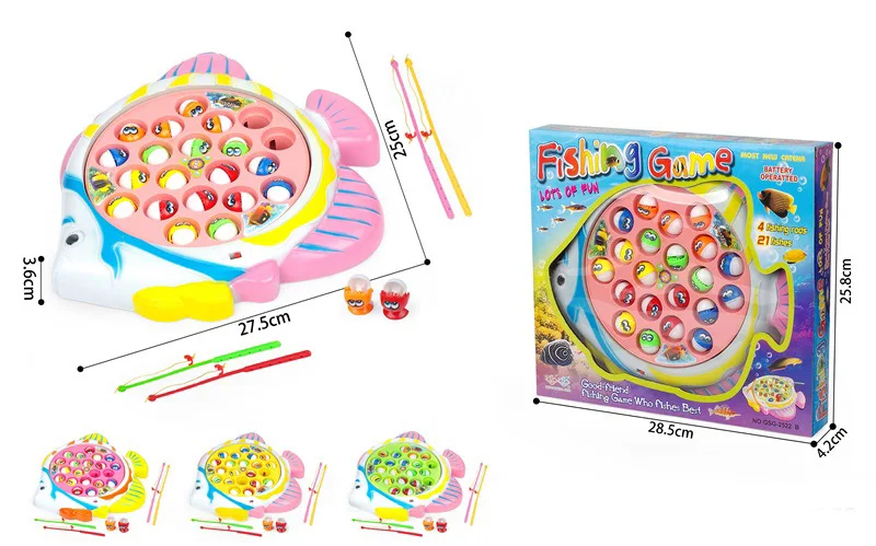

Children Power-driven Rotation Cartoon Fish Fishing Plate Music Fishing Plate Baby Parent And Child Interactive Educational Toy