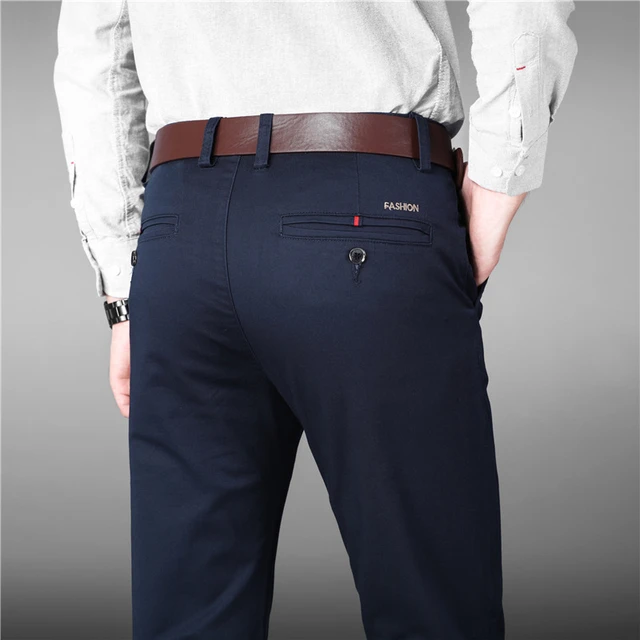 Pantalones rectos de negocios para hombre, pantalón largo Formal de diseñador de alta calidad, elegante, de lujo, para primavera y otoño, 2020 1