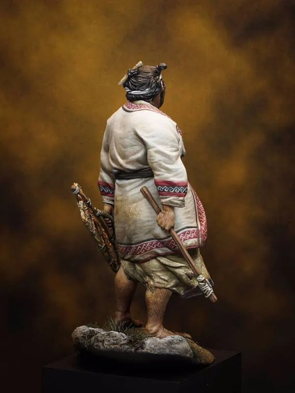 1/24 Смола Модель Строительный мининабор, фигура древних Shu ouma воинов