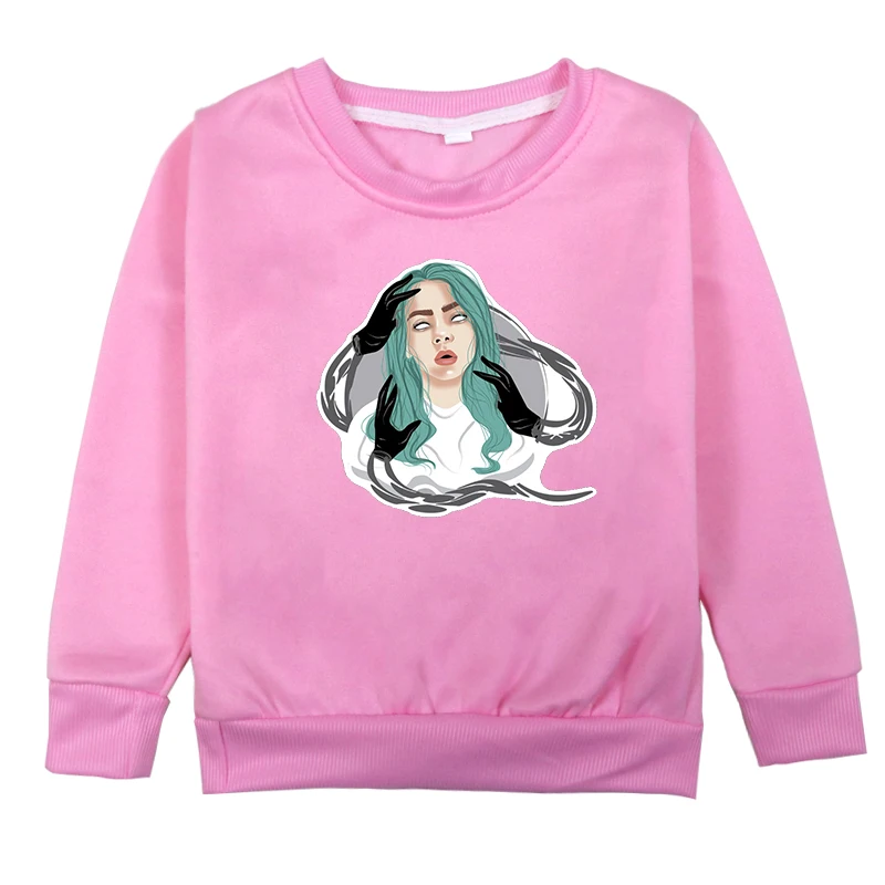 Billie Eilish/толстовки для девочек с принтом Ropas Одежда для мальчиков осенние толстовки Одежда для маленьких девочек одежда для мальчиков roupas infantis menina