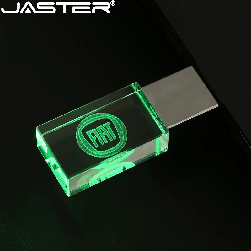 JASTER fiat crystal + металлический USB флеш накопитель Флешка 4 ГБ 8 16 32 64 Гб Внешняя карта