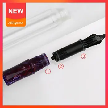 

NEW C1 Dropper Fountain Pen Fully Transparent Large-Capacity Pen Fine Ink Storing random Two-color Fashion Iridium Gift Q5C7