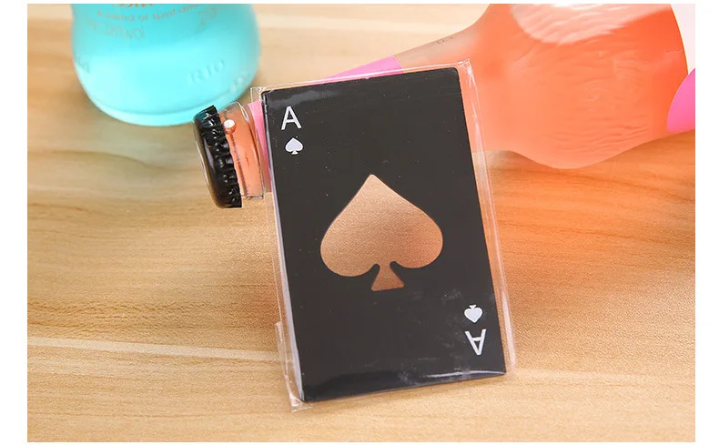 Открывалка для пива из 2 предметов с игральной картой Ace of Spades Poker Soda из нержавеющей стали открывалка для бутылок