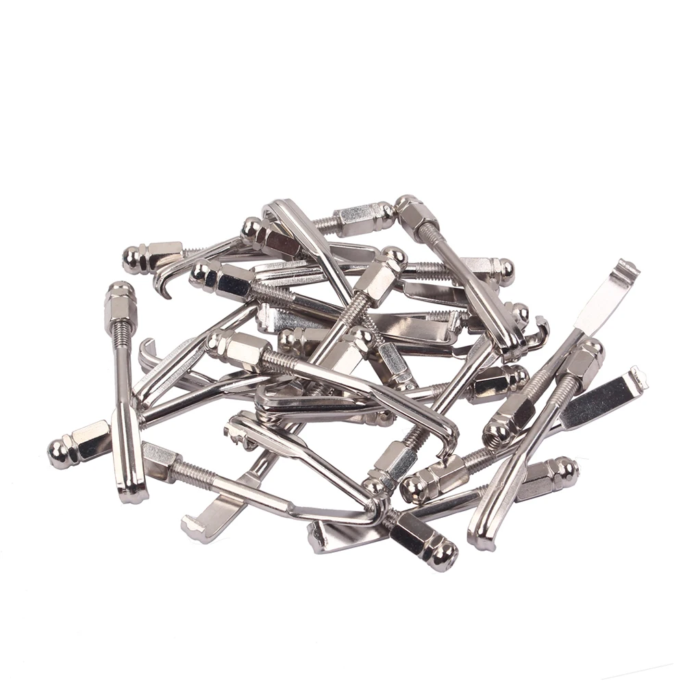 24pcs Hooks and Nuts Metal Chrome Plated Parts for Banjo