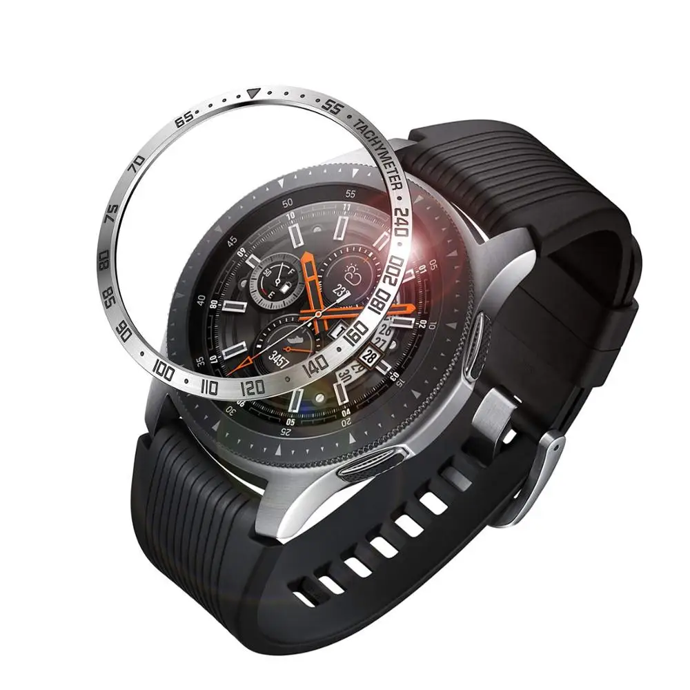 Металлический Чехол 22 мм 20 мм gear S3 frontier для samsung Galaxy Watch 46 мм 42 мм, металлический ободок, клейкий чехол, не царапающийся ободок