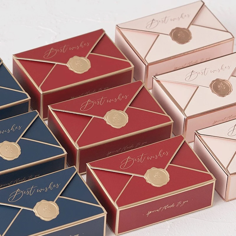 10 шт. Подарочная коробка для конфет в стиле ретро с розовым сахарным шоколадом