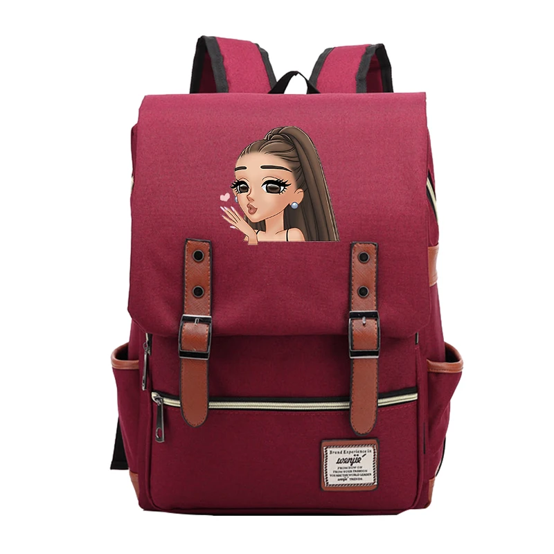 Рюкзак Ariana Grande с принтом Mochilas Para Mujer, 16 дюймов, винтажные школьные рюкзаки для мальчиков и девочек, рюкзаки для ноутбука для путешествий - Цвет: Canvas Backpack 2