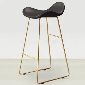 

Modern Simple Bar Chair Northern Europe High Stool Domestic Bar Stool High Foot Net Red Bar Stool Front Desk Chair Bar Chair