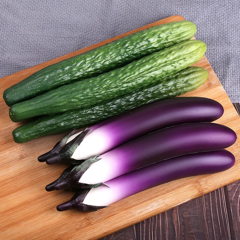 Simulation Cuke Cucumber Model Cabinet Hotel Dining Room Hall Restaurant Store Shop Decoration Artificial Fake Vegetables Props