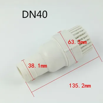 

Plastic Check Valve Shower Head Check Valve Bottom Gasoline Pump Water Pump DN40 DN50 White