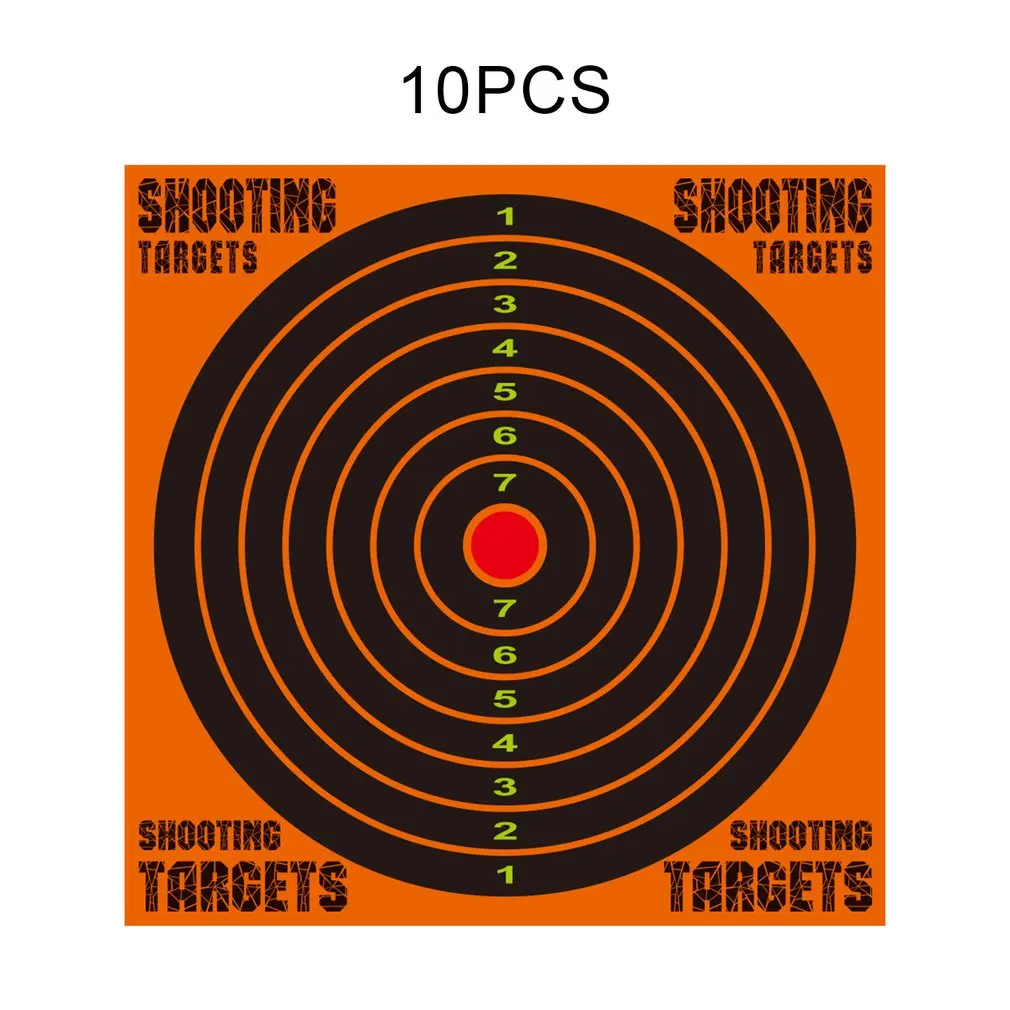 

10 Sticks Per Pack Splash Flower Target 10-Inch Adhesive Reactivity Shoot Target Aim for Gun / Rifle / Pistol Binders
