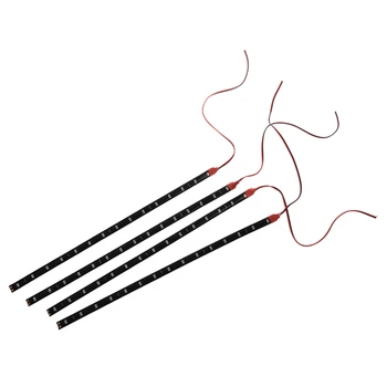 

SODIAL(R) 4 x 30cm Waterproof 15 3528 SMD Flexible LED Light Lamp Strip Red DC 12V