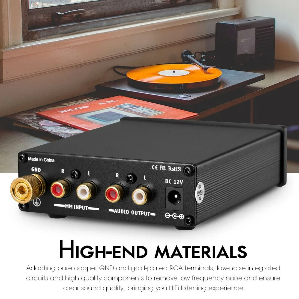 Douk Audio T3 HiFi MM Phono Stage Preamp RIAA Record Player Preamplifier Turntable Amplifier bass amp