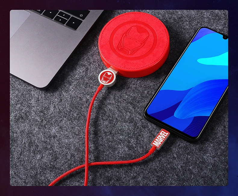 Зарядный кабель Американского героя usb type-C кабель для быстрой зарядки красный черный кабель для передачи данных