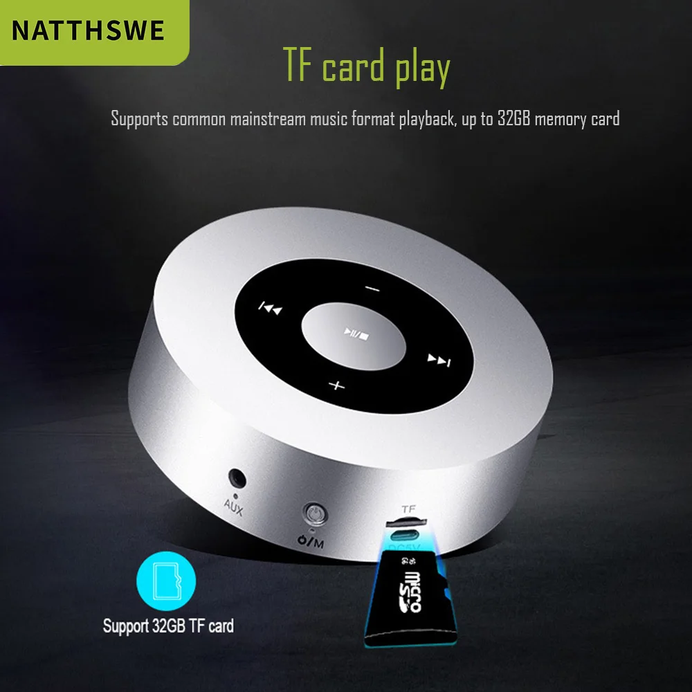 NATTHSWE светодиодный сенсорный дизайн портативные мини беспроводные Bluetooth колонки Поддержка Hands Free TF карта звук музыки с HD звуком