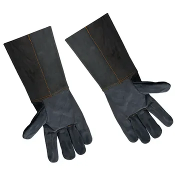 

1 Pair Work Gloves Leather Long Welding Glove Barbecue Carrying Factory Gardening Protective Work Gloves