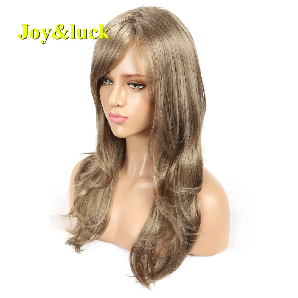Длинный светлый синтетический парик Joy & luck парики с естественной волной