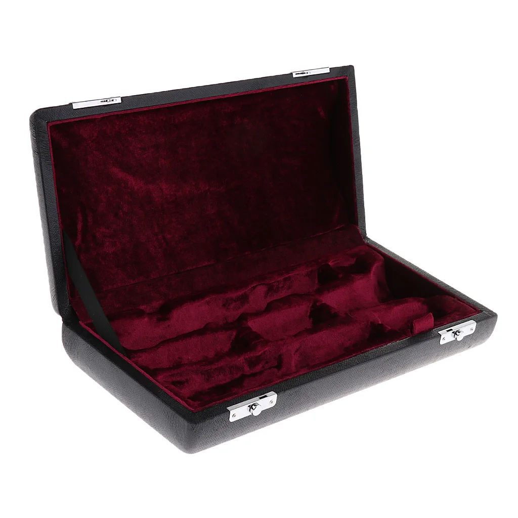 Canvas Padded Bag + Wood Carry Case Box Set for Clarinet Woodwind Accessory