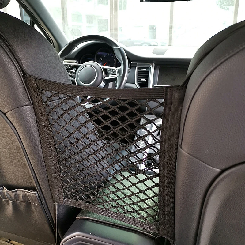 

Car Seat Double Layer Storage Net Holders Storage Elastic Mesh Storage Racks Car Interior Accessories Portable Goods Storage Net