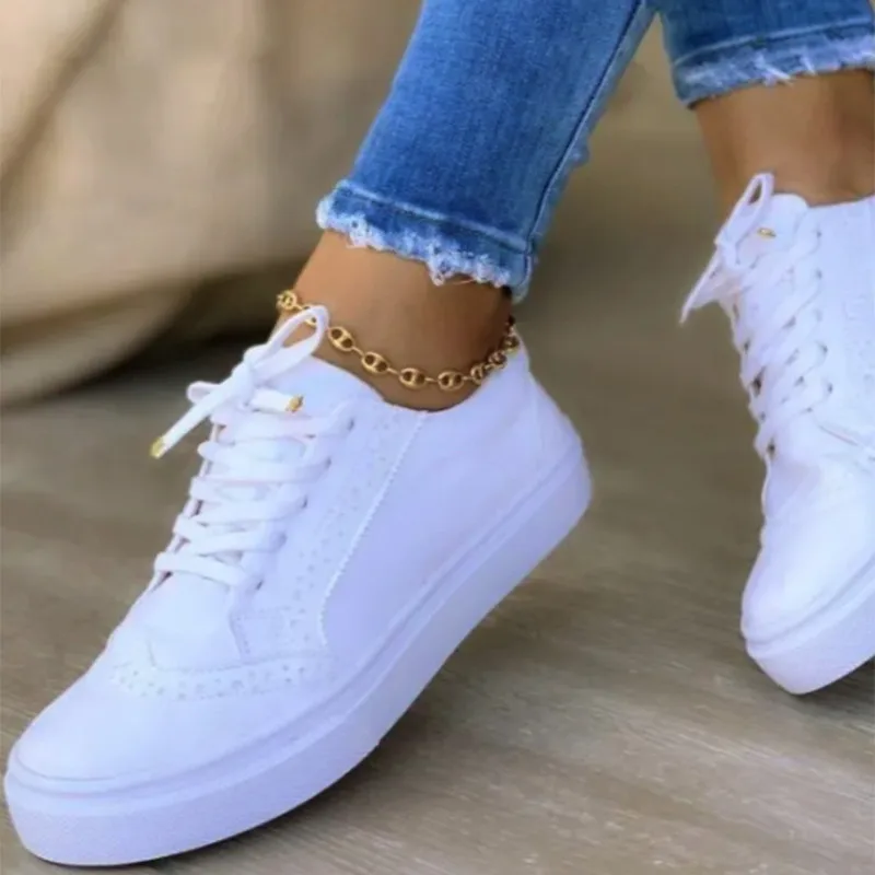 2022 Women Flats Women's Casual Lace Up Shoes Female Platform Suede Footwear Ladies Comforts Breathable Vulcanized Zapatos Mujer