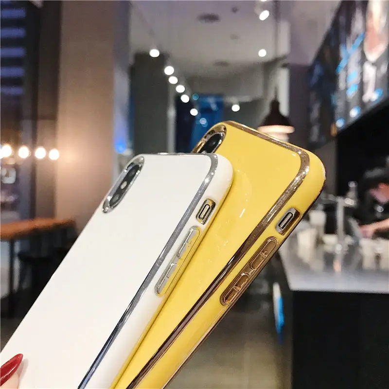 Цветной корпус телефона с гальваническим покрытием для iPhone 11 11Pro Max XR XS X XS Max 7 8 6 6S Plus ударопрочный чехол из ТПУ с буквами