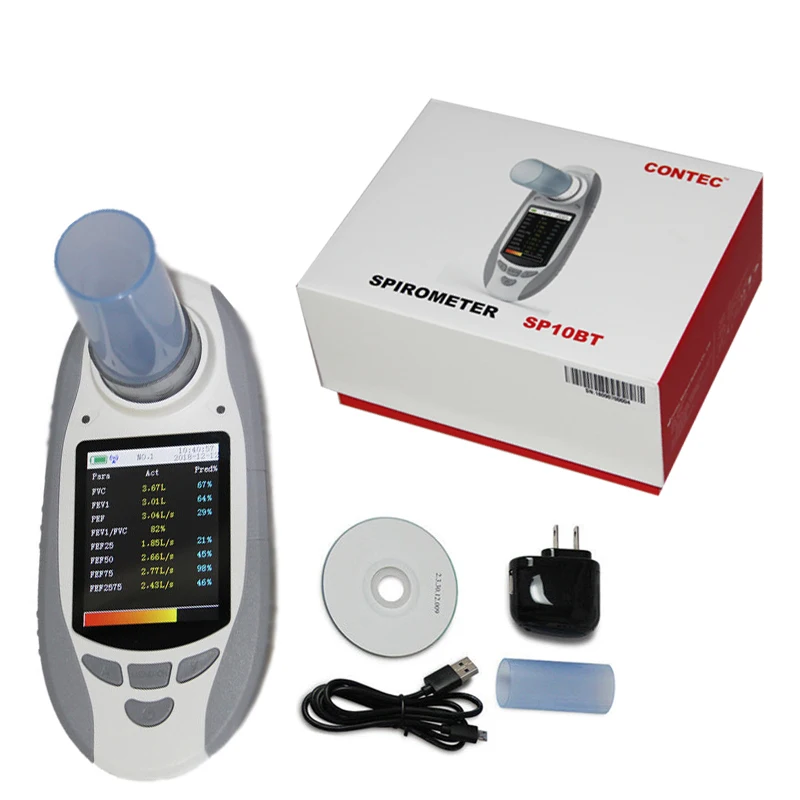 

Handheld Digital Spirometer Lung Breathing Diagnostic + USB Vitalograph Spirometry Micro Incentive Volumetric System SP10BT