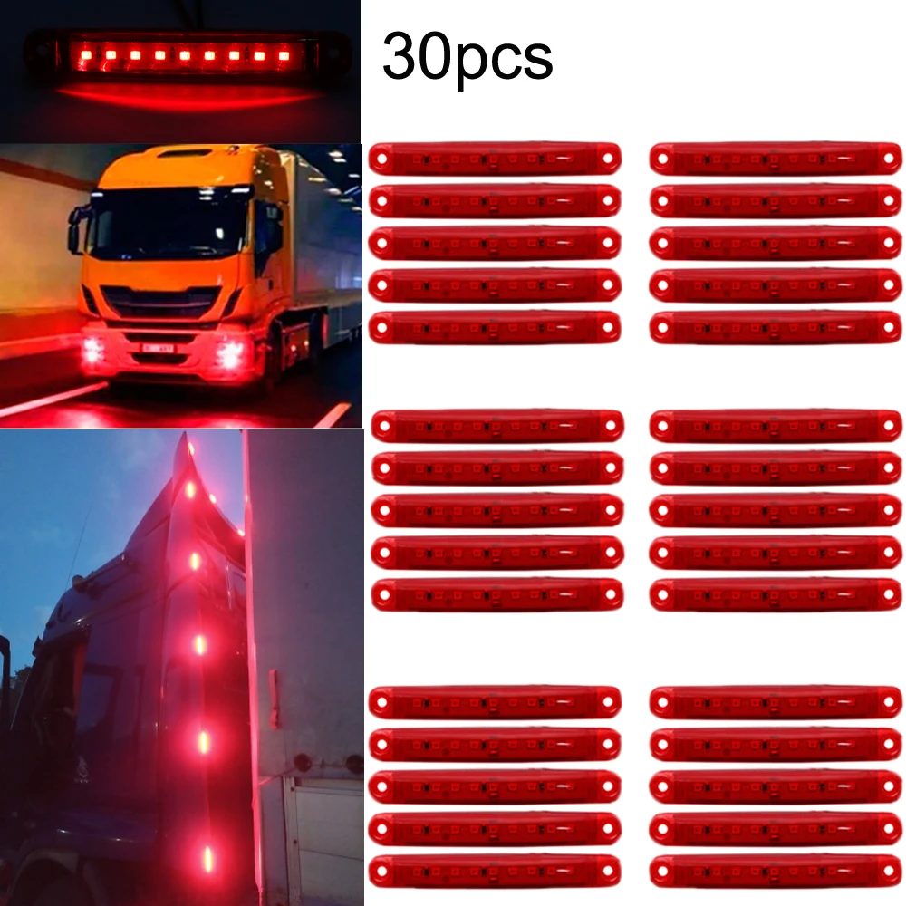 9 светодиодов боковой габаритный фонарь для грузовика указатель поворота лампа 12