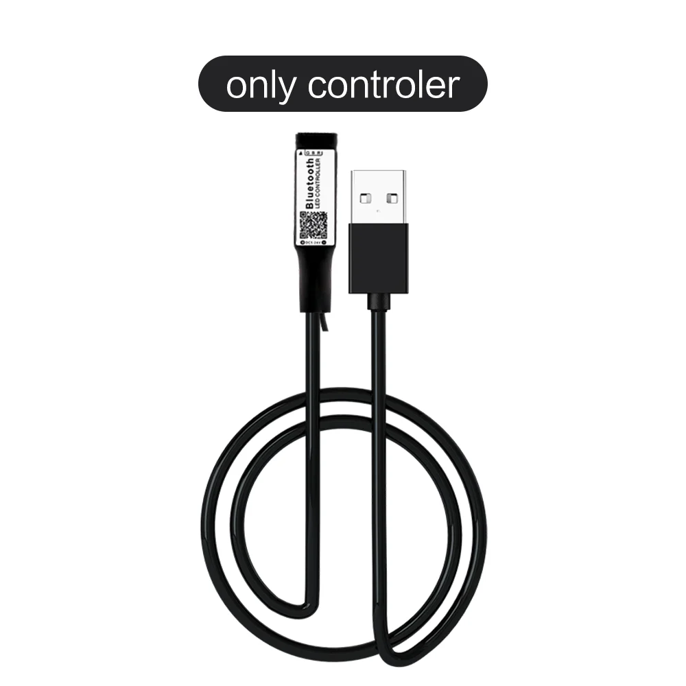 only controller Светодиодная лента с подсветкой для телевизора, светильник RGB 5 V USB power 5050 DC 5 V SMD HD tv Настольный ПК, экранный светильник ing 50 см 1 м, Wifi, Bluetooth контроллер - Испускаемый цвет: only controller