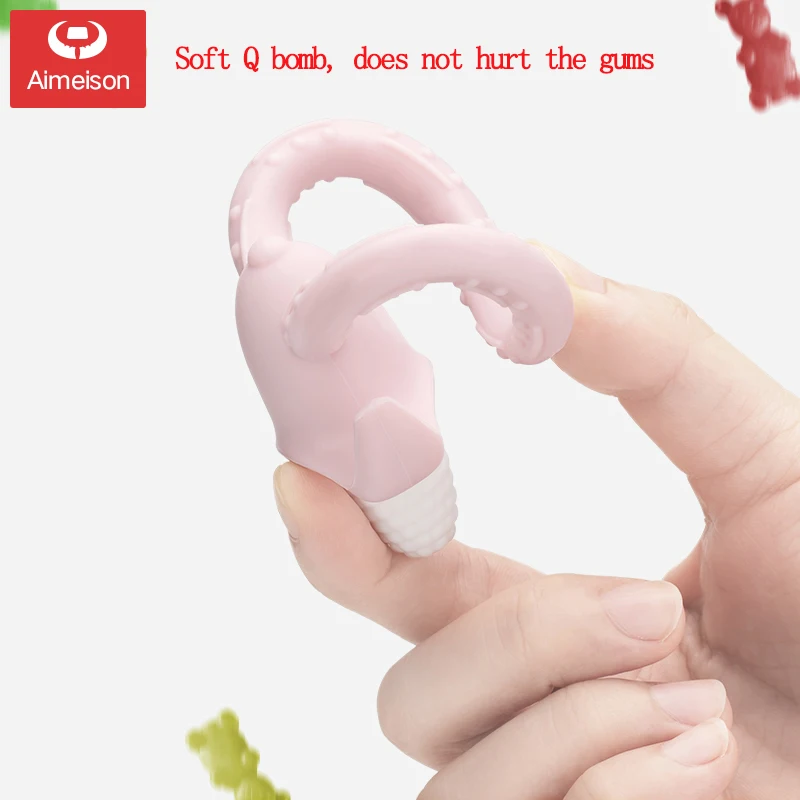 Aimeison Baby Molar Stick Corn Teether Baby Silicone Bite Music Toy Can Be Boiled Non-toxic
