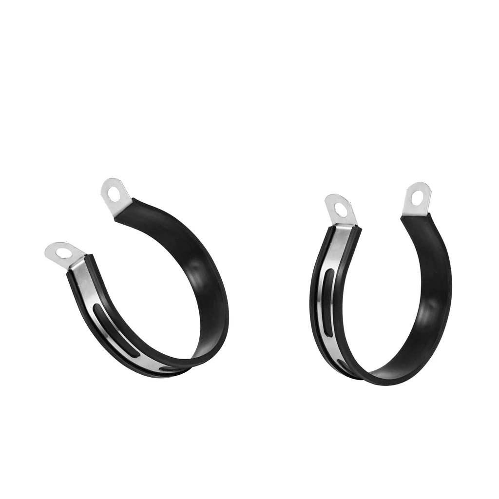 2x Exhaust Clamp Clip Engine Motorcycle Exhaust Pipe Steel Mounting Bracket