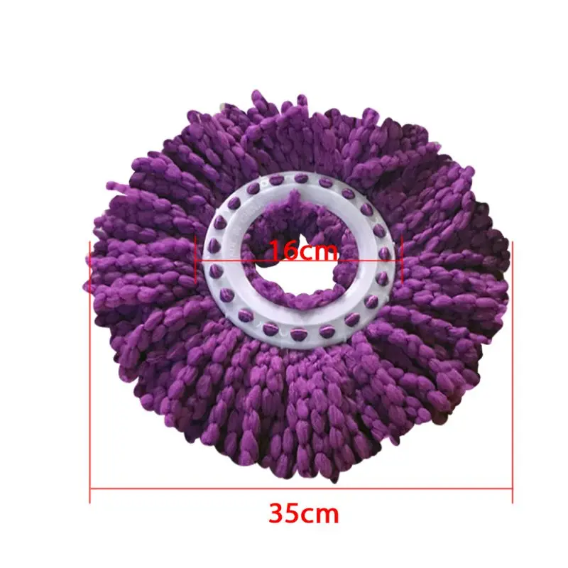 Сменная тряпка из микрофибры, головки 360 градусов, вращающиеся круглые формы, стандартный размер, легко отжимаемые швабры