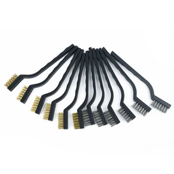 

12x Heavy Duty Wire Brush Set Steel Copper Cleaning Paint Rust Remove New Hot