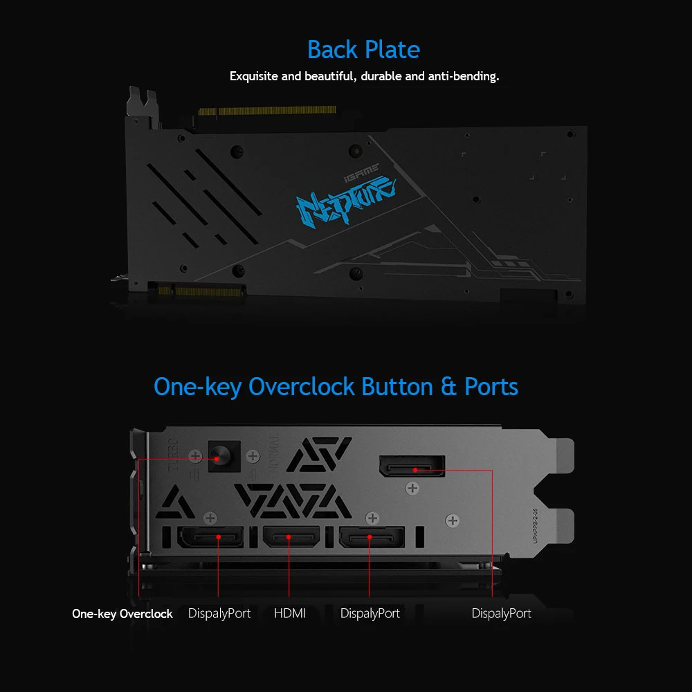 Цветной iGame GeForce RTX 2060 Super Neptune Lite OC GDDR6 8G графическая карта GPU один ключ Overclock RGB с 120 мм настраиваемый вентилятор