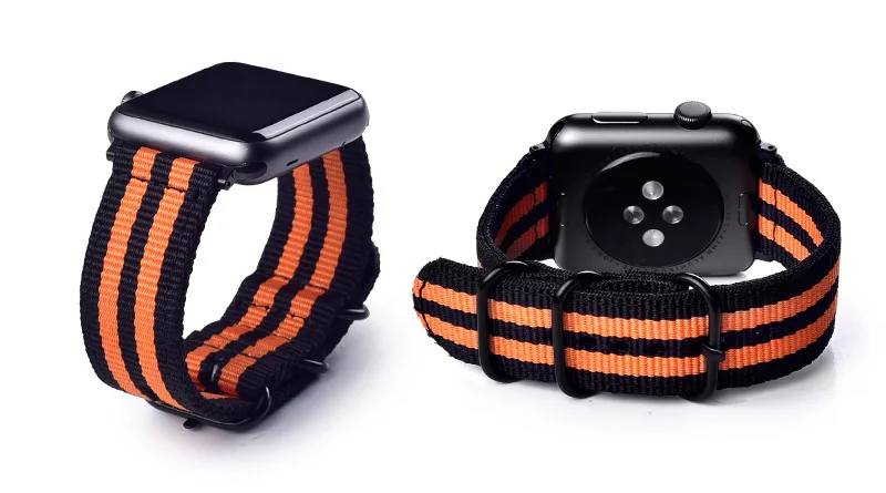 Нейлоновый ремешок для часов Apple Watch, ремешок с черной пряжкой, тканый холщовый ремешок 38 мм, 40 мм, 42 мм, 44 мм, Apple Watch Series 4, 44 мм