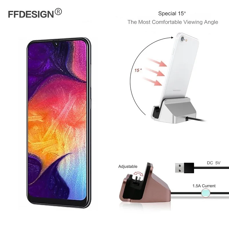 Зарядная док станция с USB кабелем для Samsung Galaxy A50 A70 A30 A40 A20 A10 A60 A80 A90|Зарядные